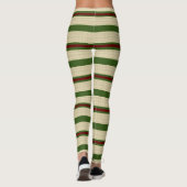 Leggings rayés de Noël festif (Dos)