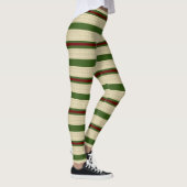 Leggings rayés de Noël festif (Droite)