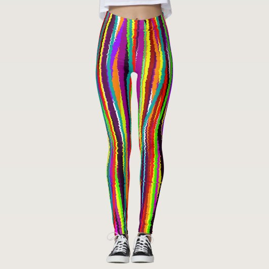 Leggings rayés de style bohémien (Devant)
