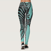 Leggings rayés d'Orca bleu et noir (Dos)