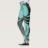 Leggings rayés d'Orca bleu et noir (Gauche)