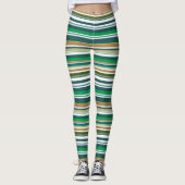 Leggings rayés imprimés sur tous les supports (Devant)