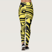 Leggings rayés Jaune Noir Choisir les couleurs (Dos)
