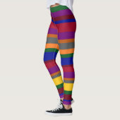 Leggings rayés multicolores pour femmes (Gauche)