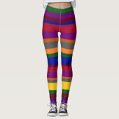 Leggings rayés multicolores pour femmes (Devant)