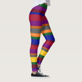 Leggings rayés multicolores pour femmes (Droite)