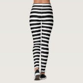 Leggings rayés Noirs Et Blancs (Dos)