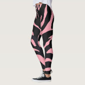 Leggings rayés rose et noir Zèbre (Gauche)