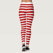 Leggings rayés Rouge Et Blanc (Dos)