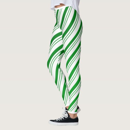 Leggings rayés Sucre de canne vert (Gauche)