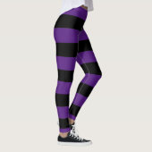 Leggings rayés violets et noirs (Droite)