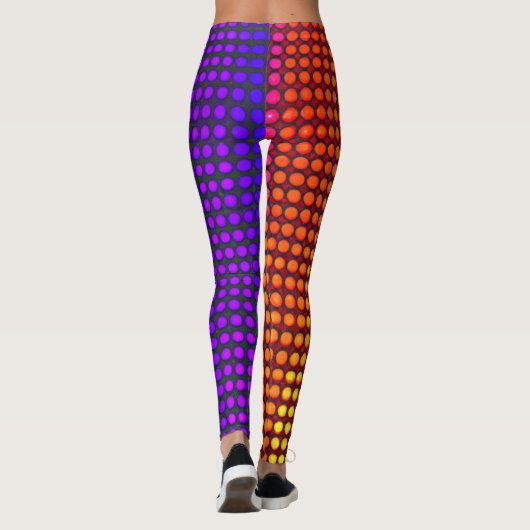 Leggings rayonnants arc-en-ciel (Dos)