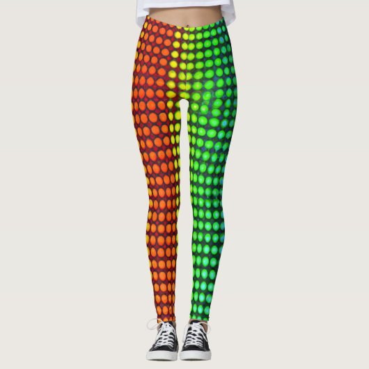 Leggings rayonnants arc-en-ciel (Devant)