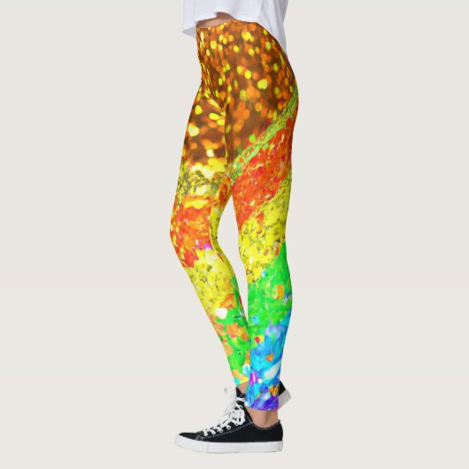 Leggings rayonnants arc-en-ciel (Gauche)