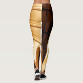 Leggings Rays de couleur Tiger-oeil Design (Dos)