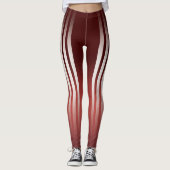 Leggings Rayure Athlétique | Bourgogne (Devant)