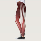 Leggings Rayure Athlétique | Bourgogne (Gauche)