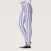 Leggings Rayure blanche et violette (Gauche)
