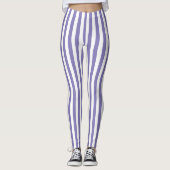Leggings Rayure blanche et violette (Devant)