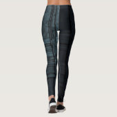 Leggings Rayure Bleue Émeraude (Dos)