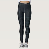 Leggings Rayure Bleue Émeraude (Devant)