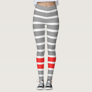 Leggings Rayure grise