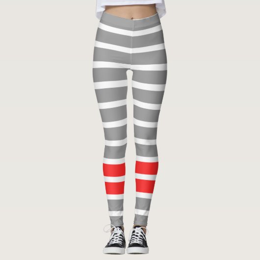 Leggings Rayure grise (Devant)