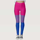 Leggings Rayure horizontale bisexuelle du drapeau LGBT de (Devant)