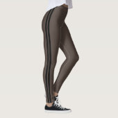 Leggings Rayure marron cacao vintage (Droite)