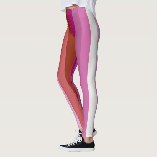 Leggings Rayure verticale lesbienne du drapeau LGBT de (Gauche)