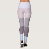 Leggings Rayures, 5 Couleurs Bleu Gris Brown Rose, Monogram (Dos)