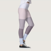 Leggings Rayures, 5 Couleurs Bleu Gris Brown Rose, Monogram (Droite)