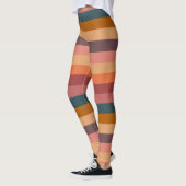 Leggings Rayures Aquarelle Coucher de soleil (Gauche)