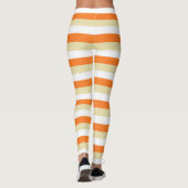 Leggings Rayures beiges, blanches et oranges (Dos)