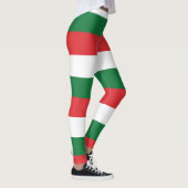 Leggings Rayures blanches vertes rouges funky Noël vacances (Droite)