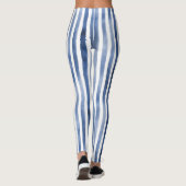 Leggings Rayures Bleu Blanc (Dos)