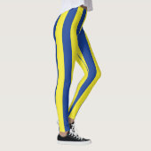 Leggings Rayures bleu foncé et jaune (Droite)