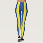 Leggings Rayures bleu foncé et jaune (Dos)