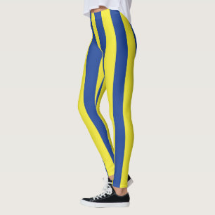 Leggings Rayures bleu foncé et jaune