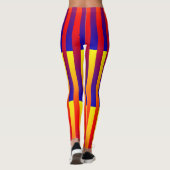 Leggings Rayures Bleu Rouge Jaune (Dos)