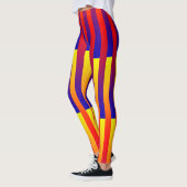 Leggings Rayures Bleu Rouge Jaune (Gauche)