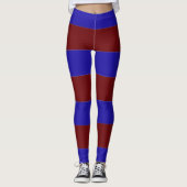 Leggings Rayures Bleues et Rouges (Devant)