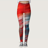 Leggings Rayures bleues rouges et blanches (Devant)