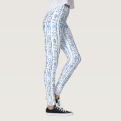 Leggings Rayures bleues rustiques siciliennes italiennes (Droite)