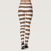 Leggings Rayures Brown et blanches (Dos)