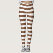 Leggings Rayures Brown et blanches (Devant)