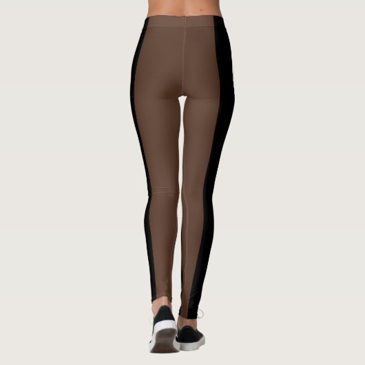Leggings rayures Brown, noir et blanc (Dos)