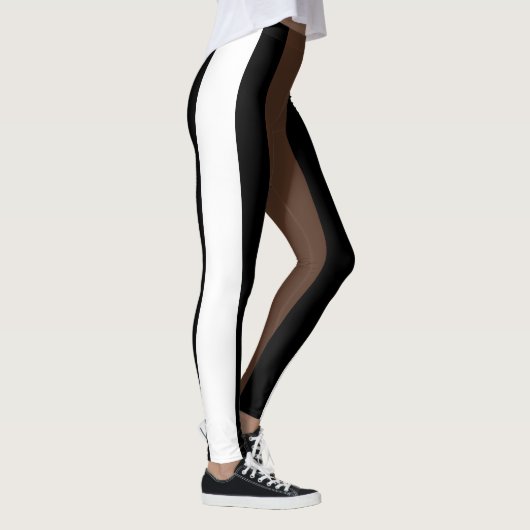 Leggings rayures Brown, noir et blanc (Droite)