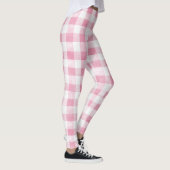 Leggings Rayures carreaux rose blanc (Droite)