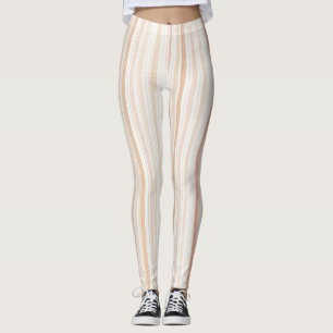 Leggings Rayures Crème Rougeur Pêche